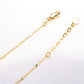 14K Yellow Gold Rose Bracelet 1mm 8in